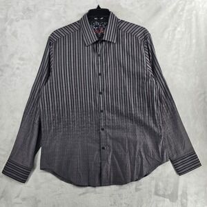 Robert Graham‎ XL Mens Button Down Dress Shirt Striped Gradient Long Sleeve